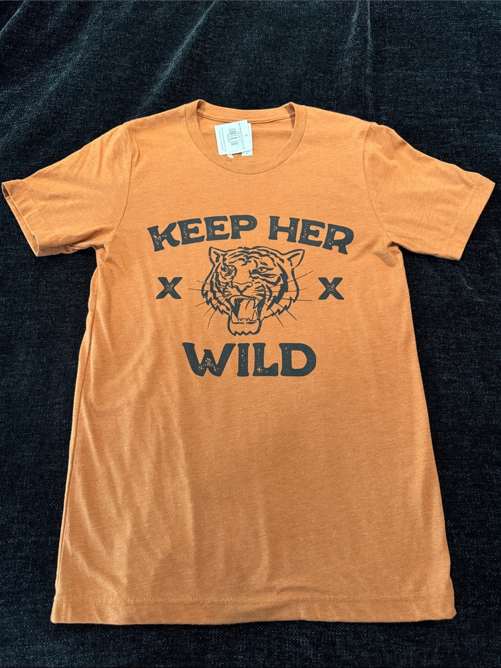 Bella Canvas Orange 'Keep Her Wild' Long Sleeve Tee